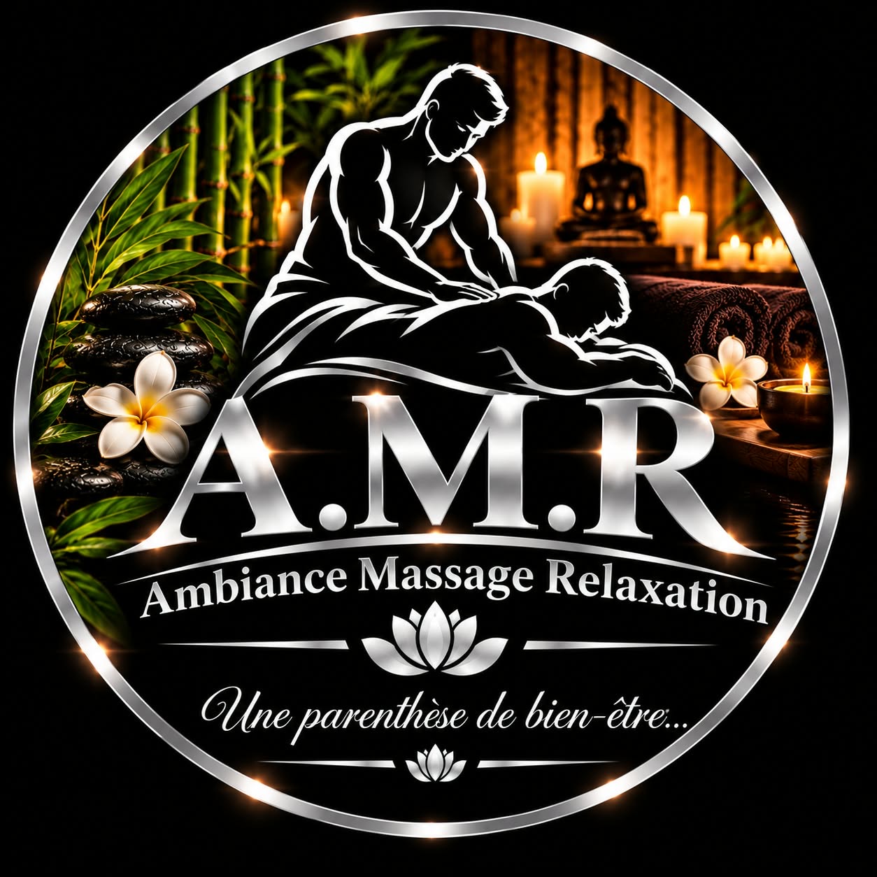 Logo médaillon A.M.R Ambiance Massage Relaxation